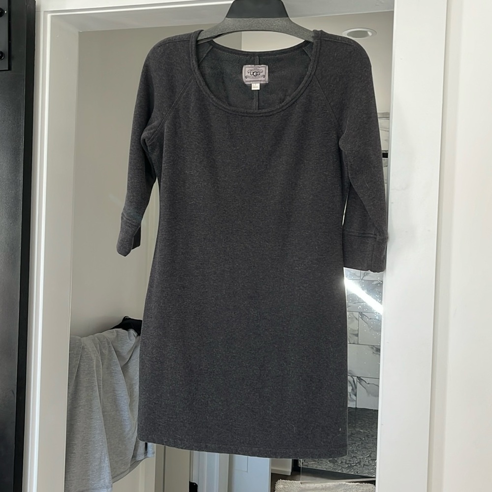 Ugg Australia, gray fleet line sweatshirt dress size S